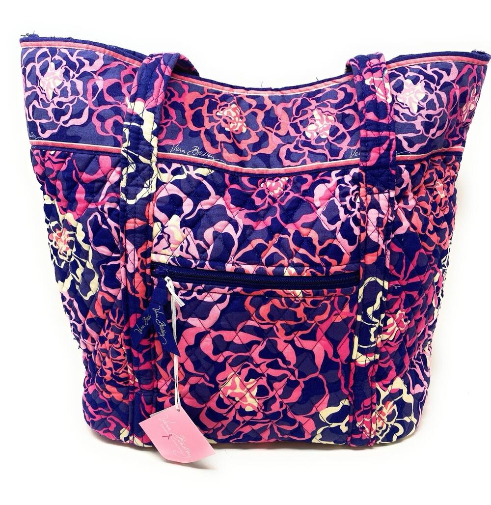 NWT VERA BRADLEY LARGE VERA TOTE KATALINA PINK RARE RETIRED RETAILS FOR $86
